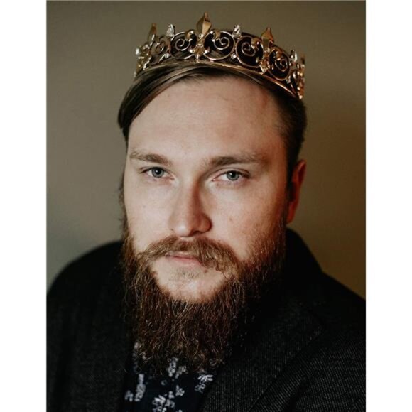 Royal Full Round King Crown Crystal Tiara for Men Party Hats Costume - Picture 2 of 14